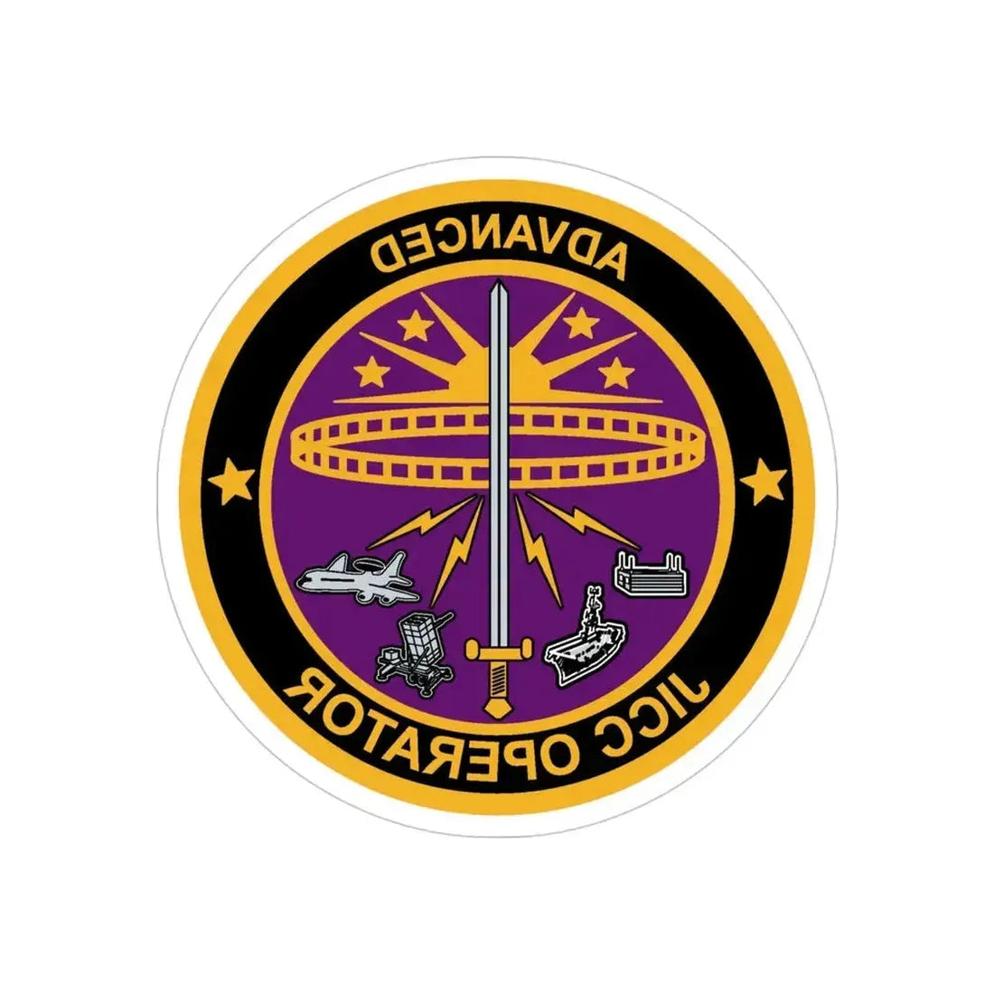 Advanced JICC Operator (U.S. Air Force) REVERSE PRINT Transparent Die-Cut STICKER - The Sticker Space