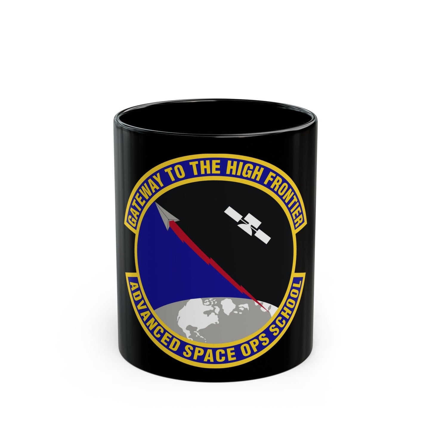 Advanced Space Operations School (U.S. Air Force) Black Coffee Mug-11oz-The Sticker Space