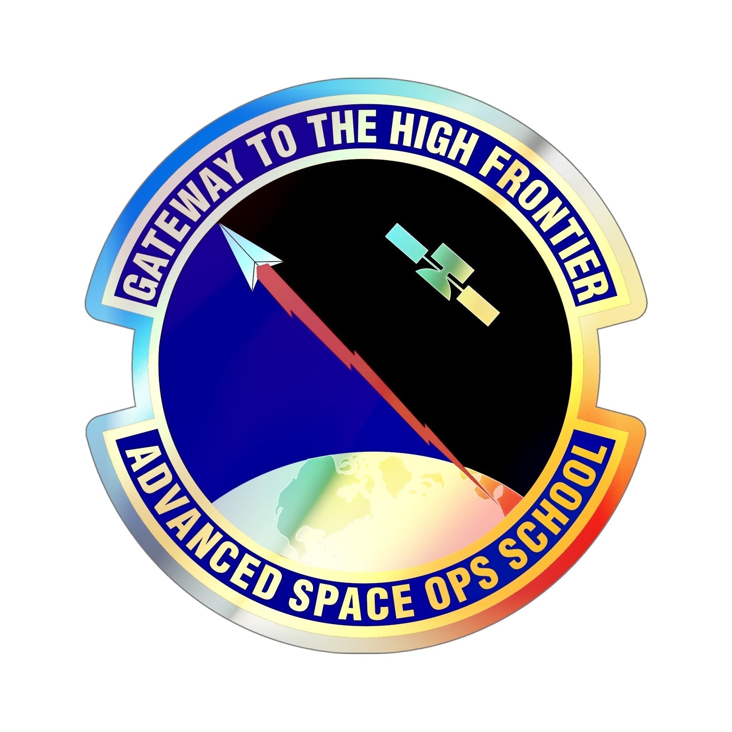 Advanced Space Operations School (U.S. Air Force) Holographic STICKER Die-Cut Vinyl Decal-6 Inch-The Sticker Space