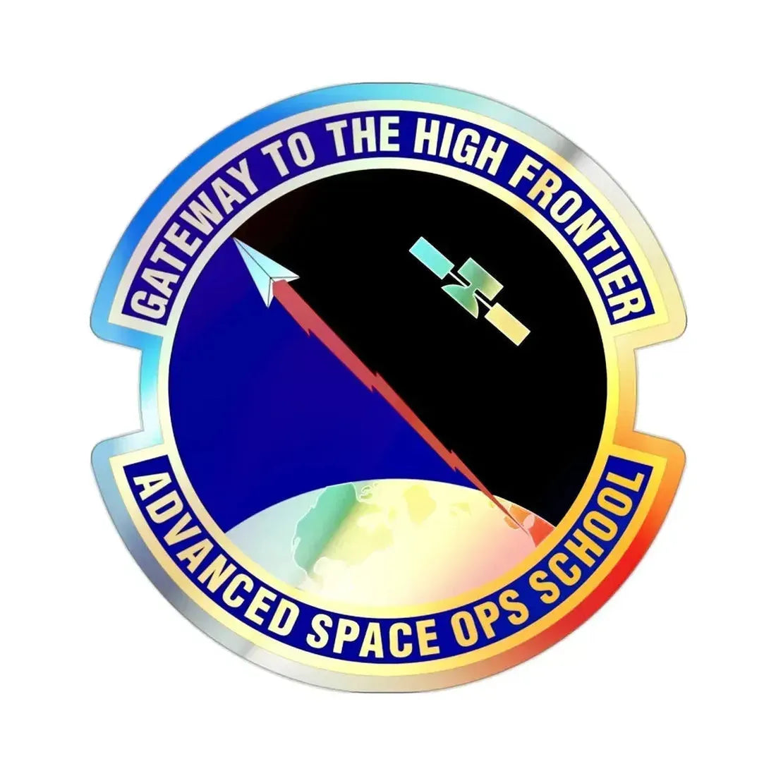 Advanced Space Operations School (U.S. Air Force) Holographic STICKER Die-Cut Vinyl Decal - The Sticker Space