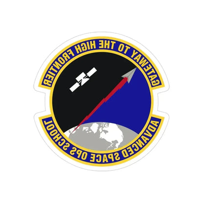 Advanced Space Operations School (U.S. Air Force) REVERSE PRINT Transparent Die-Cut STICKER 3 Inch Die-Cut Transparent - The Sticker Space