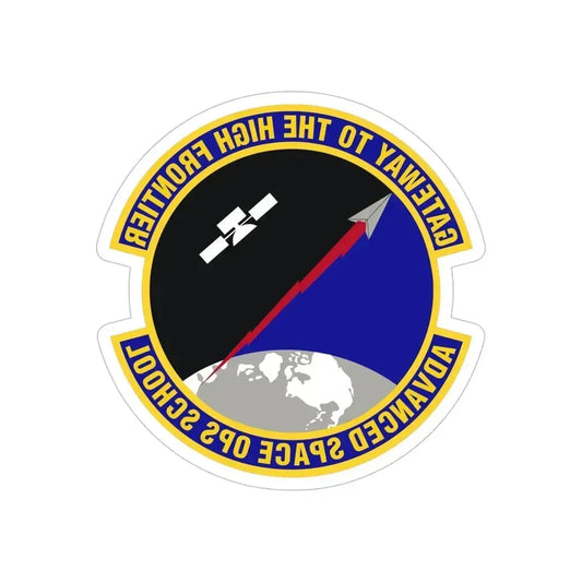 Advanced Space Operations School (U.S. Air Force) REVERSE PRINT Transparent Die-Cut STICKER 6 Inch Die-Cut Transparent - The Sticker Space