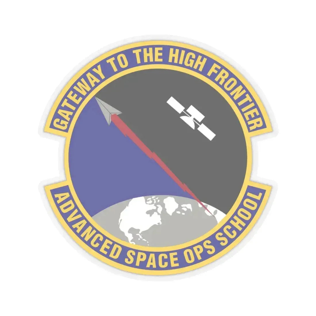 Advanced Space Operations School (U.S. Air Force) STICKER Vinyl Kiss-Cut Decal 3 Inch Transparent - The Sticker Space