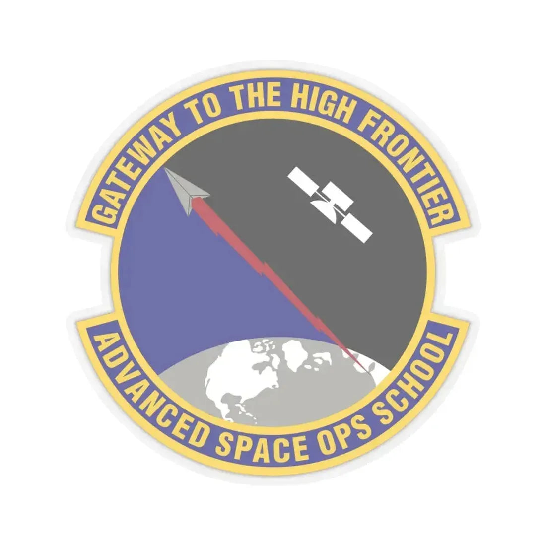 Advanced Space Operations School (U.S. Air Force) STICKER Vinyl Kiss-Cut Decal 4 Inch Transparent - The Sticker Space