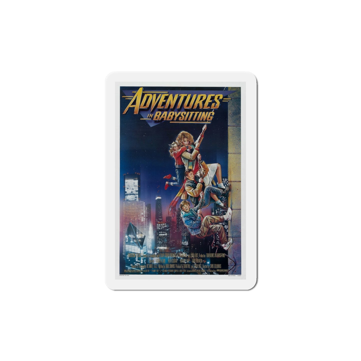 Adventures in Babysitting 1987 Movie Poster Die-Cut Magnet-4" x 4"-The Sticker Space