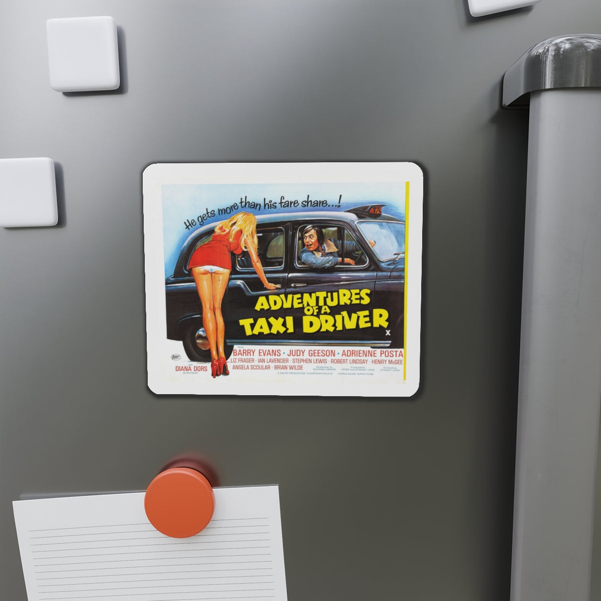 ADVENTURES OF A TAXI DRIVER 1976 Movie Poster - Die-Cut Magnet-The Sticker Space