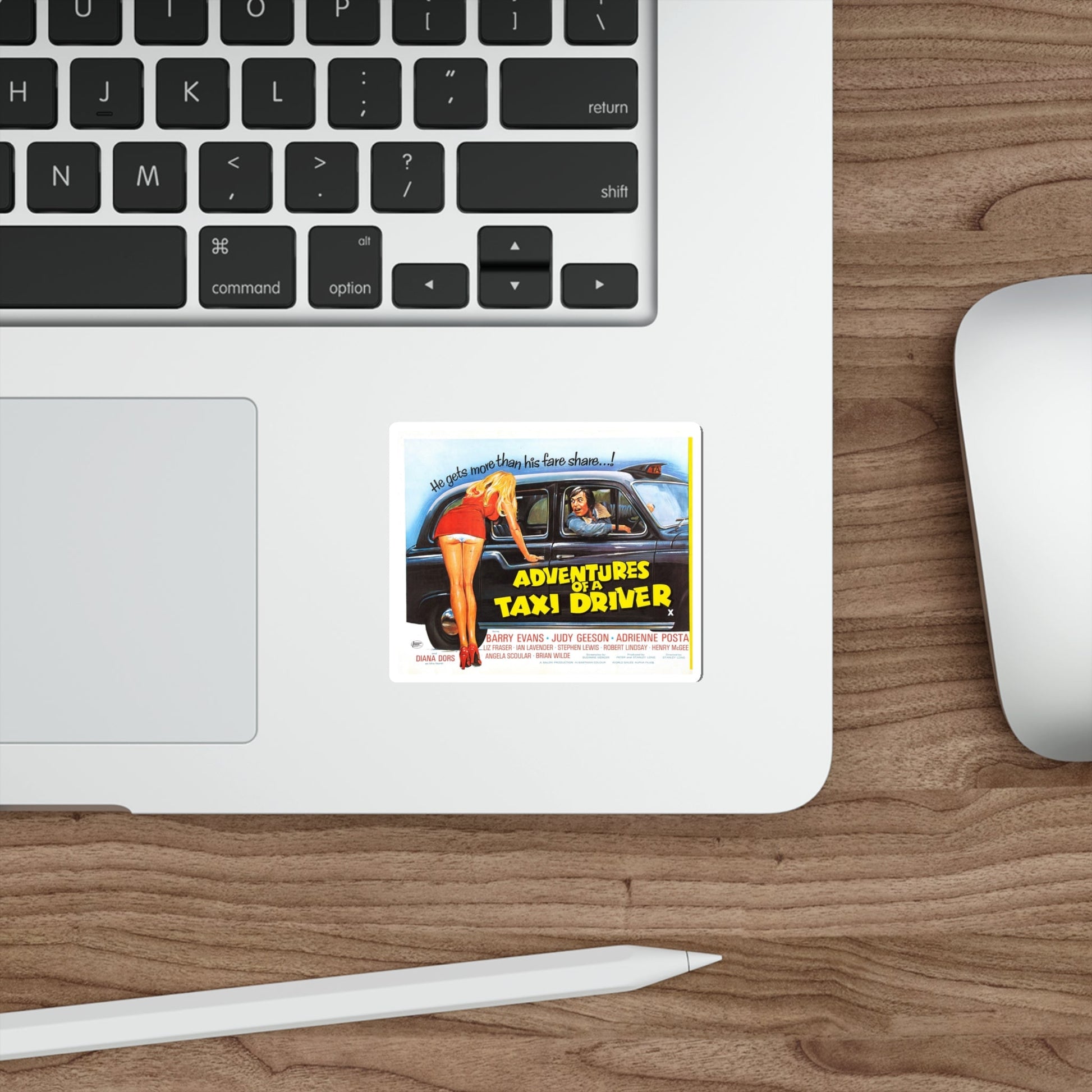 ADVENTURES OF A TAXI DRIVER 1976 Movie Poster STICKER Vinyl Die-Cut Decal-The Sticker Space