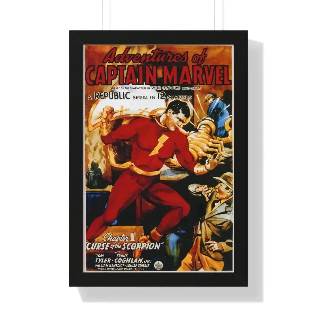 ADVENTURES OF CAPTAIN MARVEL 1941 - Framed Movie Poster 16″ x 24″ Black - The Sticker Space