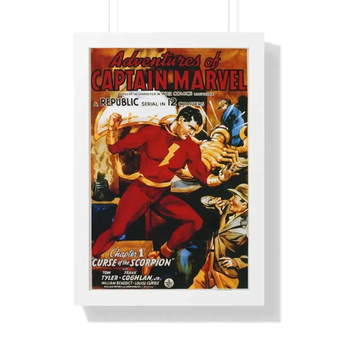 ADVENTURES OF CAPTAIN MARVEL 1941 - Framed Movie Poster 16″ x 24″ White - The Sticker Space