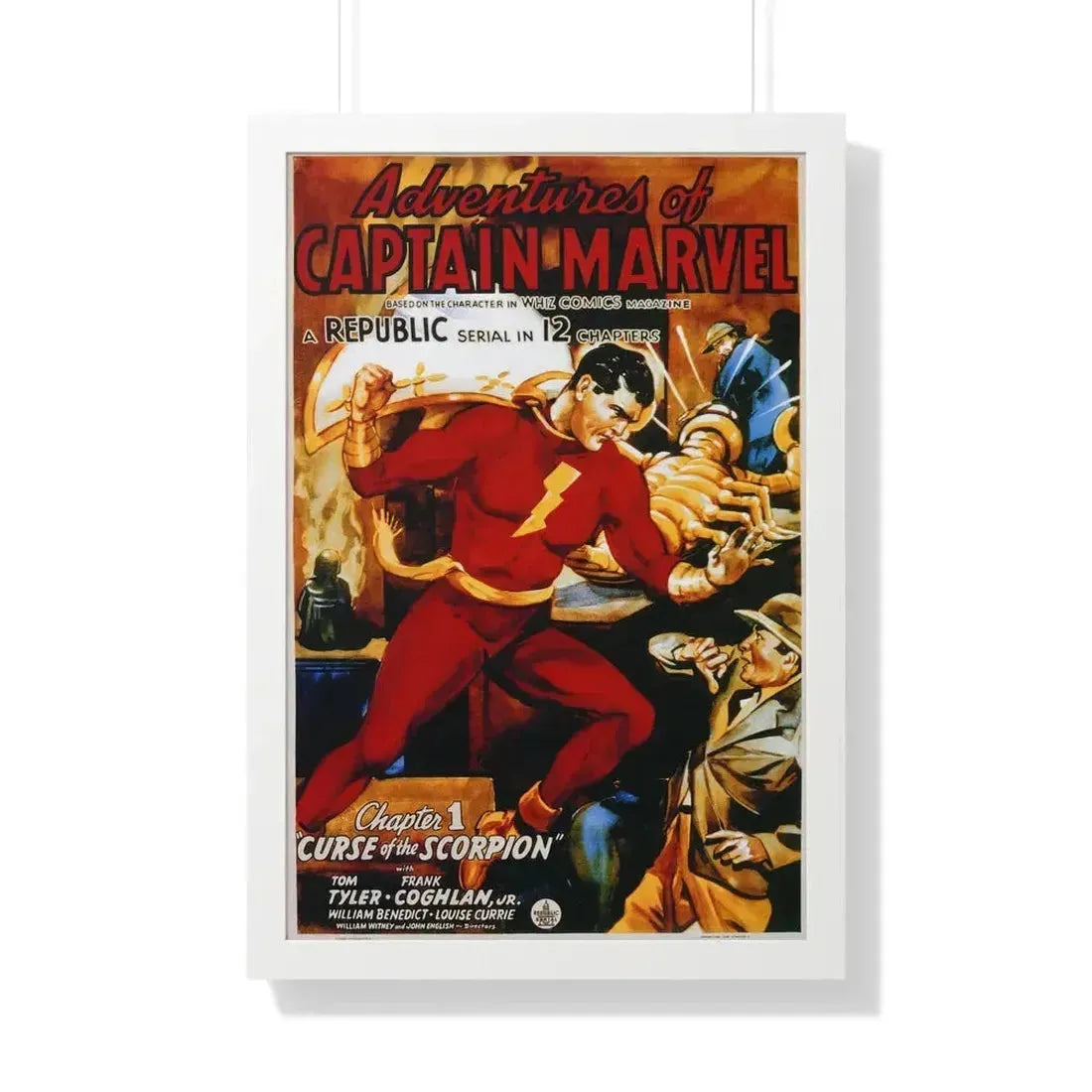 ADVENTURES OF CAPTAIN MARVEL 1941 - Framed Movie Poster 20" x 30" White - The Sticker Space