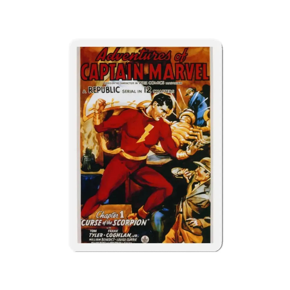 ADVENTURES OF CAPTAIN MARVEL 1941 Movie Poster - Refrigerator Magnet - The Sticker Space