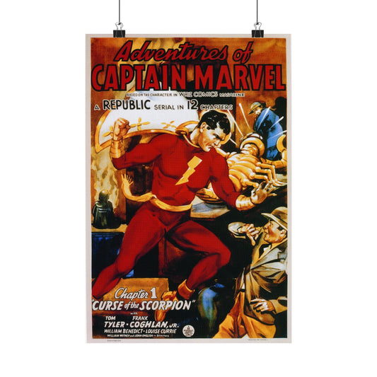 ADVENTURES OF CAPTAIN MARVEL 1941 - Paper Movie Poster-12″ x 18″-The Sticker Space