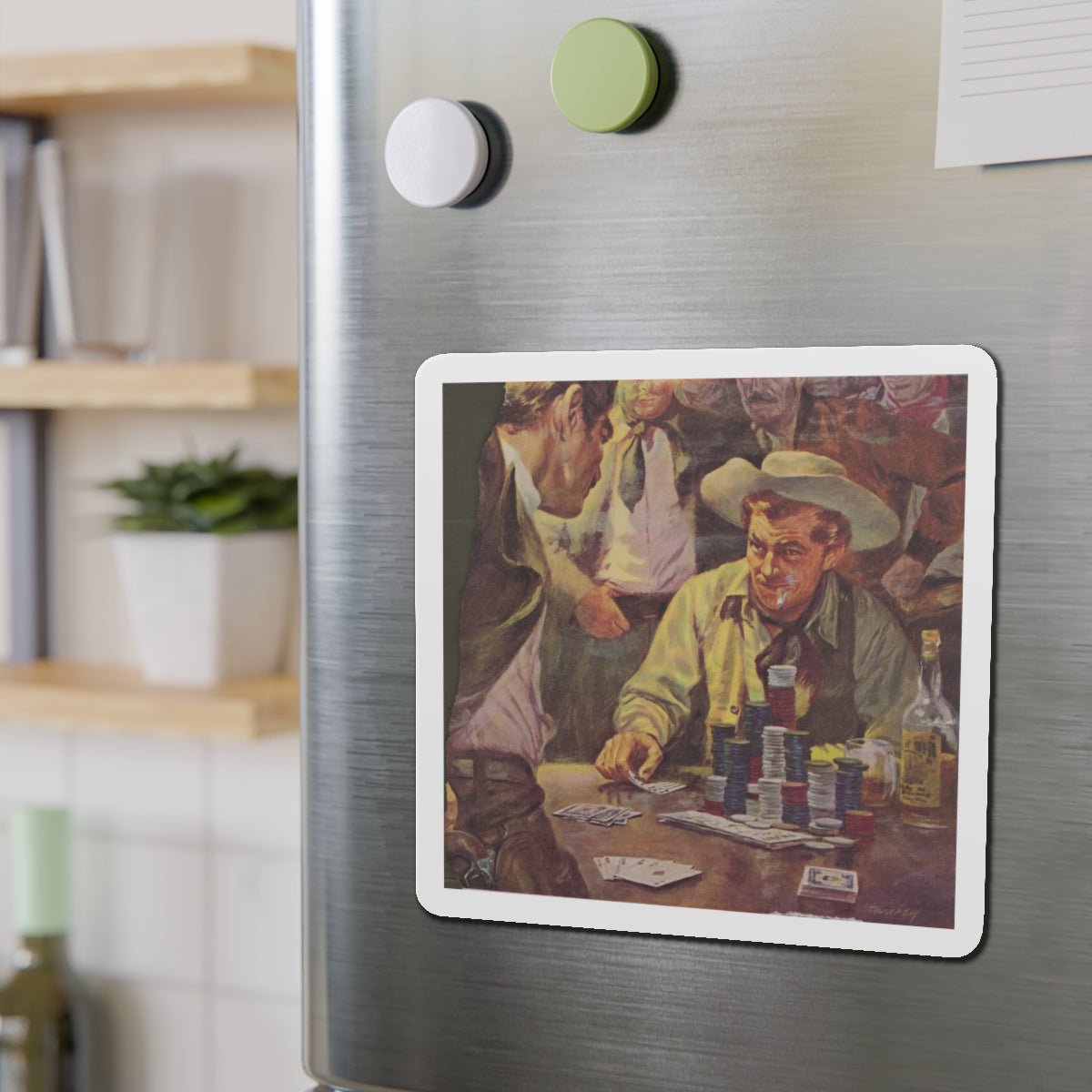 Advertisement illustration (Magazine Illustration) Refrigerator Magnet-The Sticker Space