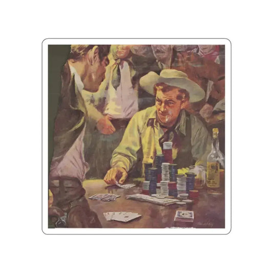 Advertisement illustration (Magazine Illustration) STICKER Vinyl Die-Cut Decal White Die-Cut 2 Inch - The Sticker Space