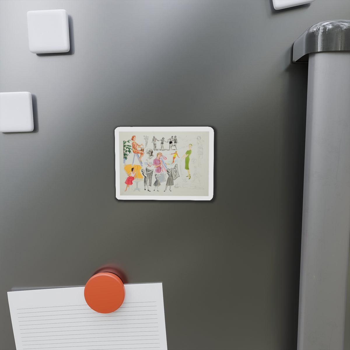 Advertisement Illustrations (Magazine Illustration) Refrigerator Magnet-The Sticker Space