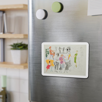 Advertisement Illustrations (Magazine Illustration) Refrigerator Magnet-The Sticker Space