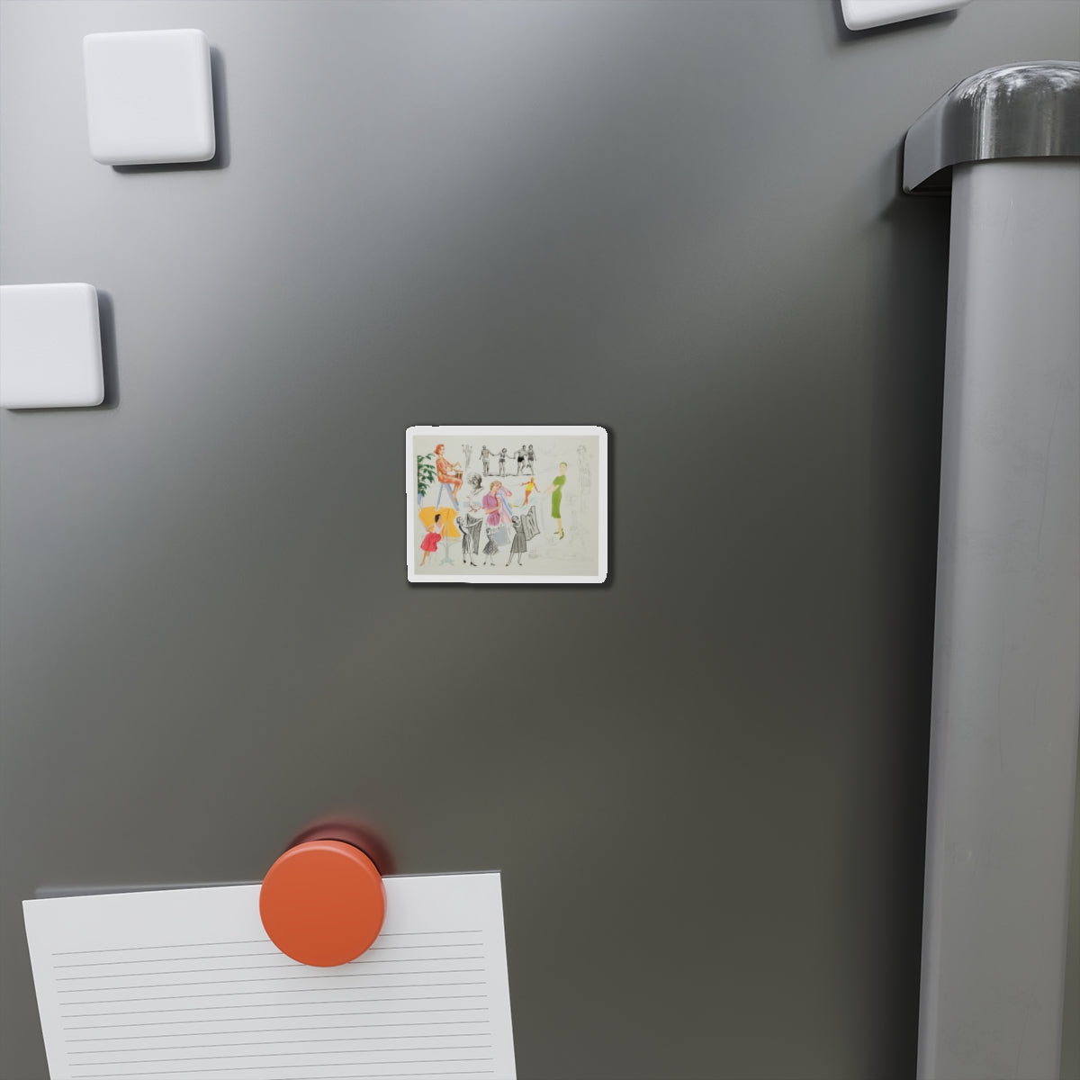 Advertisement Illustrations (Magazine Illustration) Refrigerator Magnet-The Sticker Space