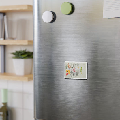 Advertisement Illustrations (Magazine Illustration) Refrigerator Magnet-The Sticker Space