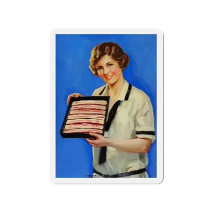 Advertising Illustration, probably for Armour's Bacon (Magazine Illustration) Refrigerator Magnet - The Sticker Space