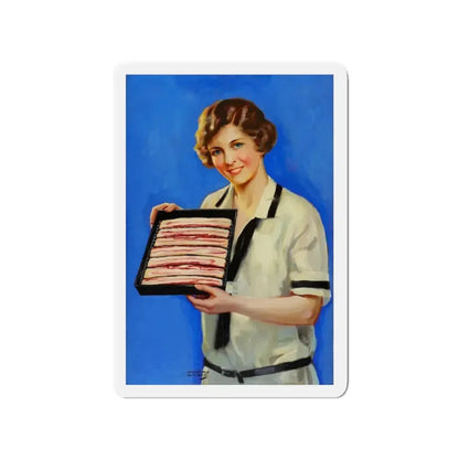 Advertising Illustration, probably for Armour's Bacon (Magazine Illustration) Refrigerator Magnet - The Sticker Space