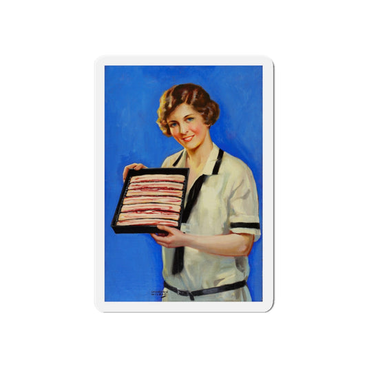 Advertising Illustration, probably for Armour's Bacon (Magazine Illustration) Refrigerator Magnet-6 × 6"-The Sticker Space