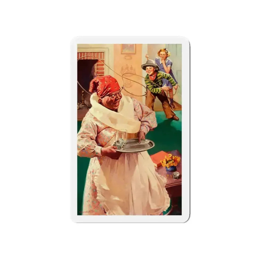 Advertising illustration_1 (Magazine Illustration) Refrigerator Magnet 4 Inch Die-Cut - The Sticker Space