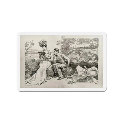 Advice to Students, Life magazine, July 12, 1900 (Magazine Illustration) Refrigerator Magnet 3 Inch - The Sticker Space