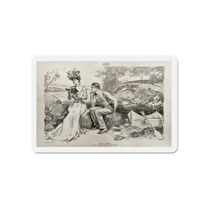 Advice to Students, Life magazine, July 12, 1900 (Magazine Illustration) Refrigerator Magnet - The Sticker Space