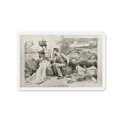 Advice to Students, Life magazine, July 12, 1900 (Magazine Illustration) Refrigerator Magnet - The Sticker Space