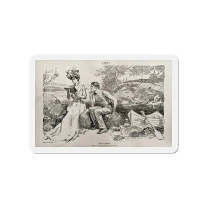 Advice to Students, Life magazine, July 12, 1900 (Magazine Illustration) Refrigerator Magnet - The Sticker Space