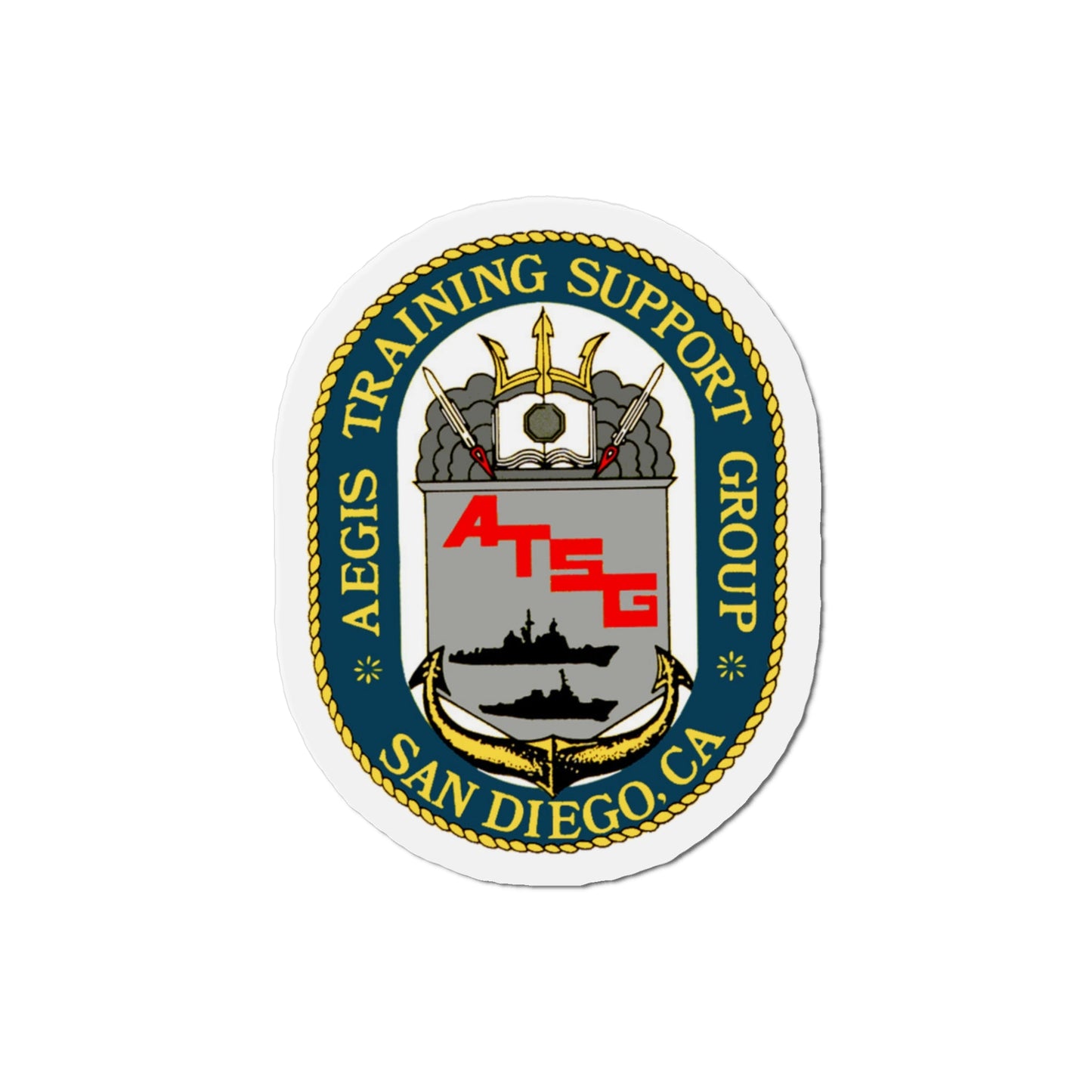 AEGIS Training Support Grp San Diego (U.S. Navy) Die-Cut Magnet-3" x 3"-The Sticker Space