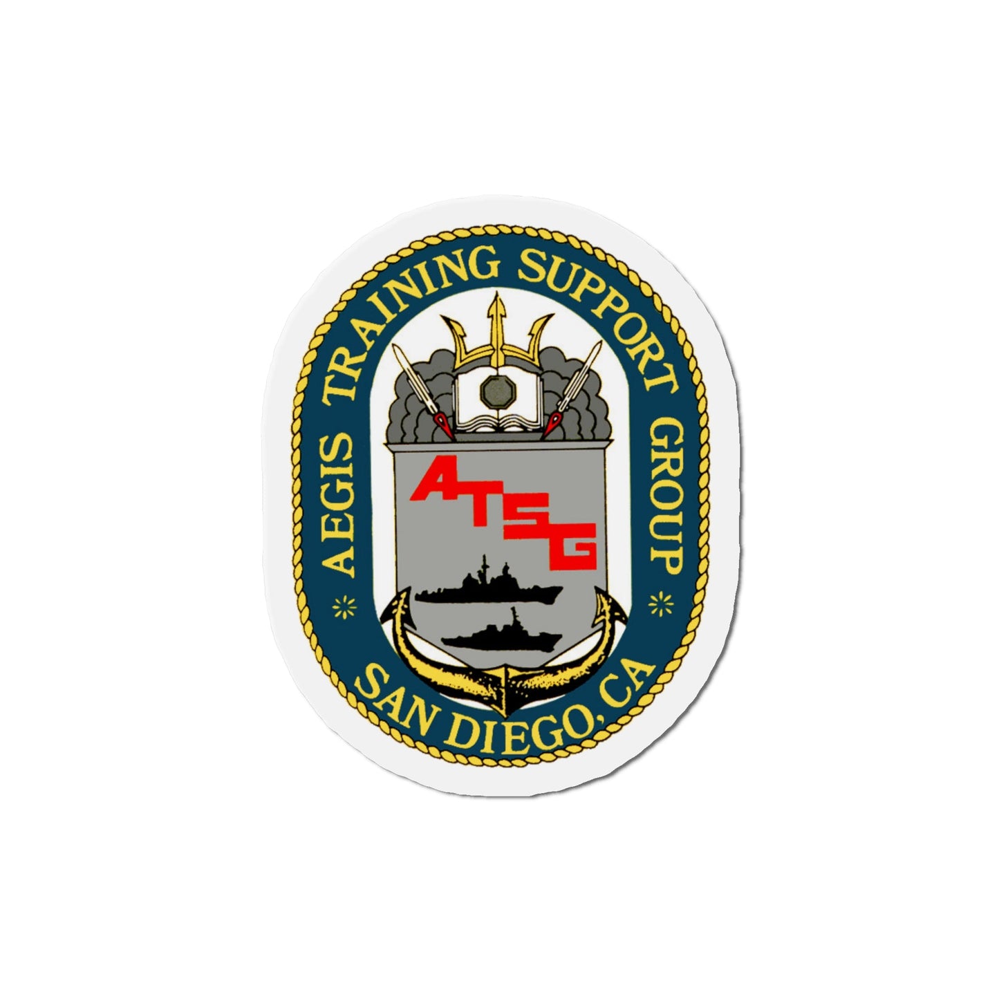 AEGIS Training Support Grp San Diego (U.S. Navy) Die-Cut Magnet-6 × 6"-The Sticker Space