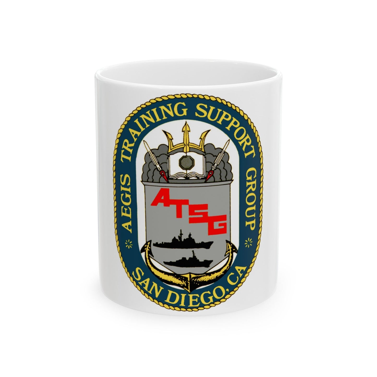 AEGIS Training Support Grp San Diego (U.S. Navy) White Coffee Mug-11oz-The Sticker Space