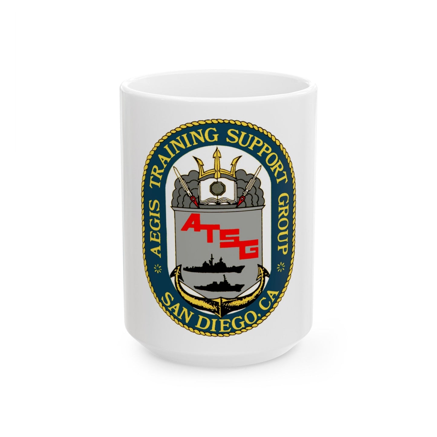 AEGIS Training Support Grp San Diego (U.S. Navy) White Coffee Mug-15oz-The Sticker Space