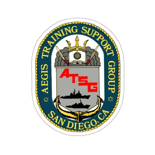 AEGIS Training Support Grp San Diego (U.S. Navy) STICKER Vinyl Kiss-Cut Decal 2 Inch White - The Sticker Space