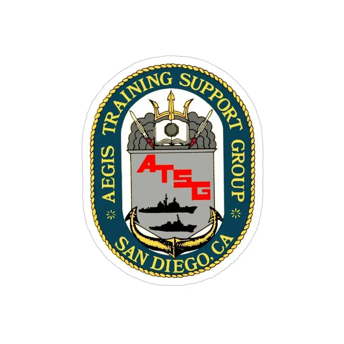AEGIS Training Support Grp San Diego (U.S. Navy) Transparent STICKER Die-Cut Vinyl Decal 4 Inch - The Sticker Space