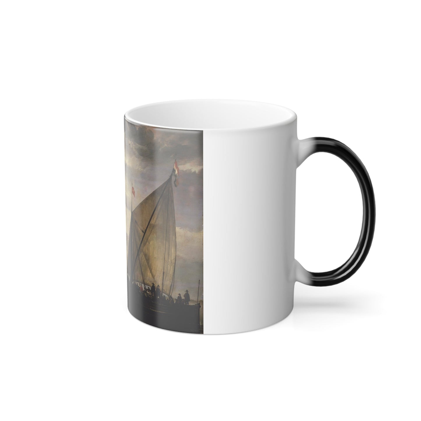 Aelbert Cuyp (1620-1691) River Scene - Oil on Oak Panel - Color Changing Mug 11oz-11oz-The Sticker Space