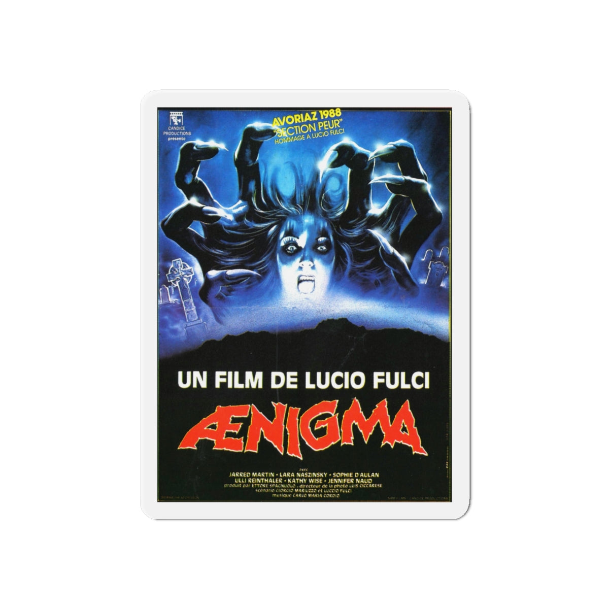 AENIGMA 1987 Movie Poster - Die-Cut Magnet-6 × 6"-The Sticker Space