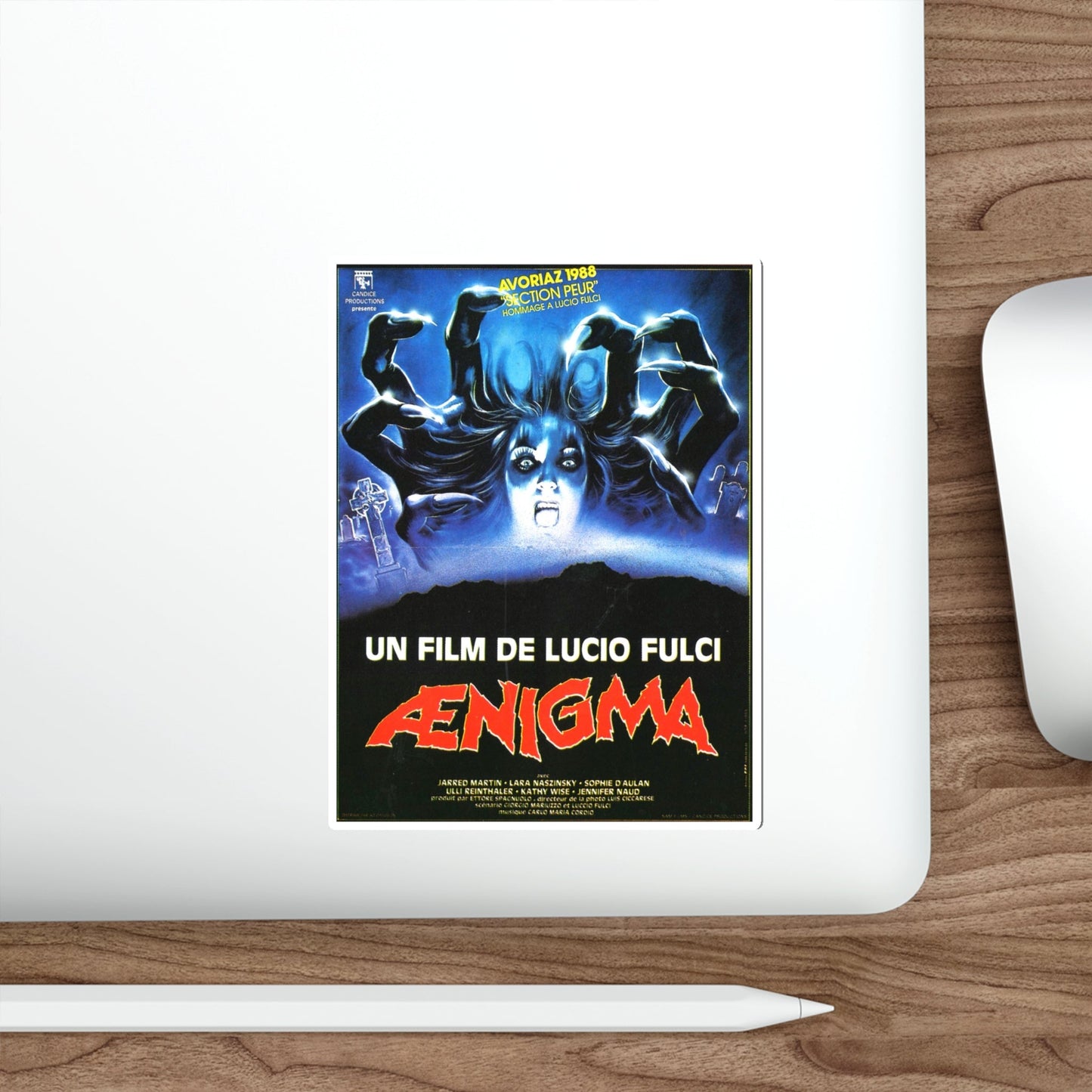 AENIGMA 1987 Movie Poster STICKER Vinyl Die-Cut Decal-The Sticker Space