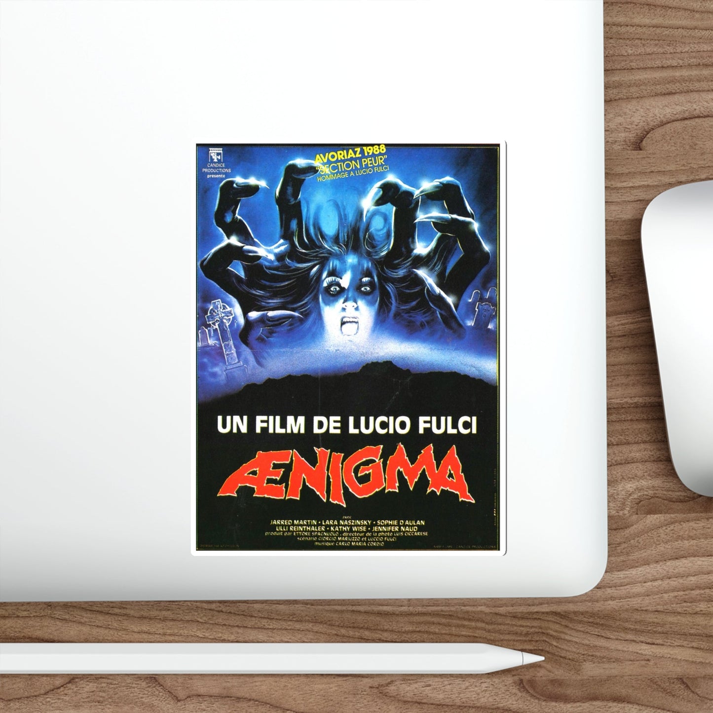 AENIGMA 1987 Movie Poster STICKER Vinyl Die-Cut Decal-The Sticker Space