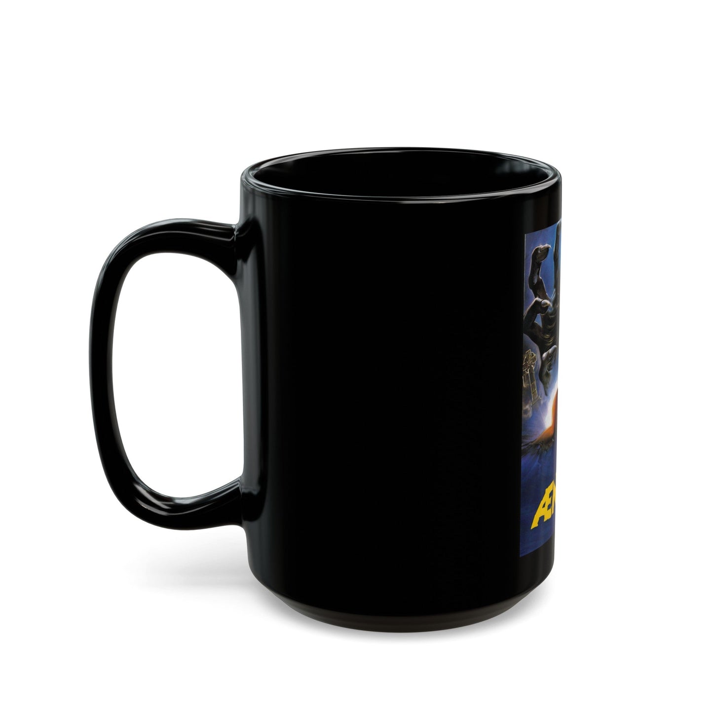 AENIGMA (2) 1987 Movie Poster - Black Coffee Mug-The Sticker Space