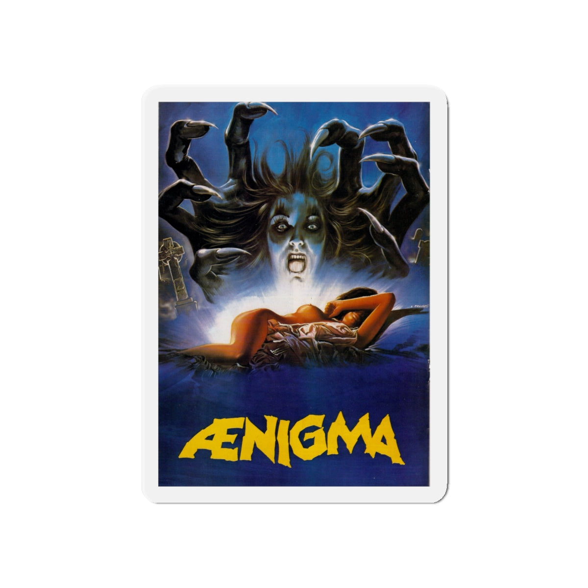 AENIGMA (2) 1987 Movie Poster - Die-Cut Magnet-5" x 5"-The Sticker Space