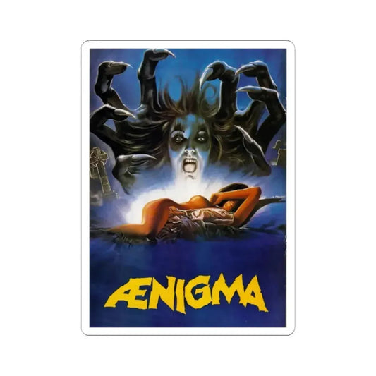 AENIGMA (2) 1987 Movie Poster - STICKER Vinyl Kiss-Cut Decal 2 Inch White - The Sticker Space