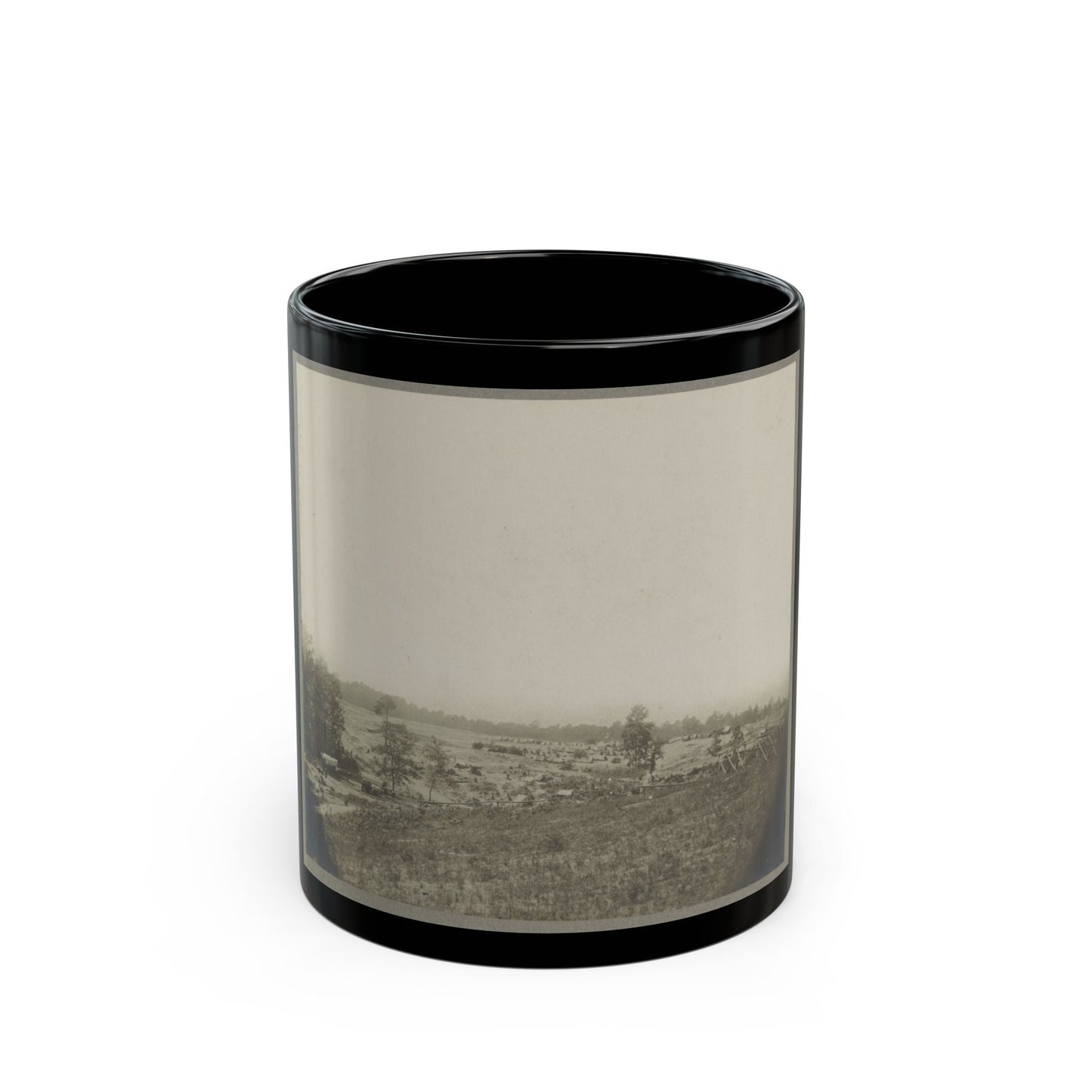 Aerial View Of A Camp In The Distance (U.S. Civil War) Black Coffee Mug