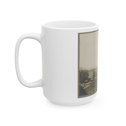 Aerial View Of A Camp In The Distance (U.S. Civil War) White Coffee Mug