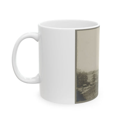 Aerial View Of A Camp In The Distance (U.S. Civil War) White Coffee Mug