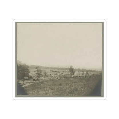 Aerial View of a Camp in the Distance (U.S. Civil War) STICKER Vinyl Kiss-Cut Decal 6 Inch White - The Sticker Space