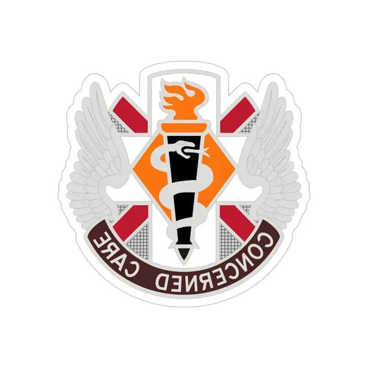 Aeromedical Center Fort Rucker (U.S. Army) REVERSE PRINT Transparent Die-Cut STICKER 6 Inch Die-Cut Transparent - The Sticker Space