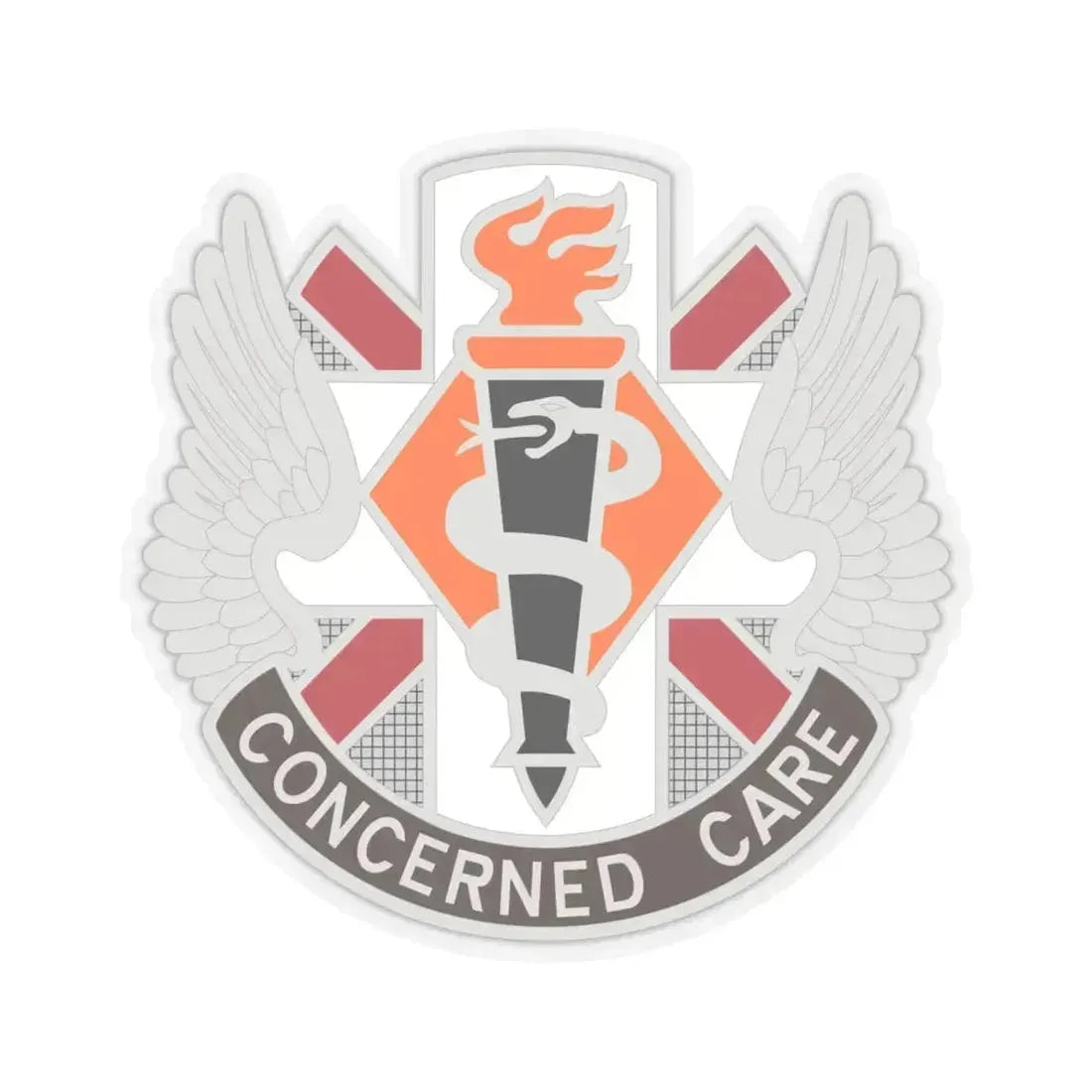 Aeromedical Center Fort Rucker (U.S. Army) STICKER Vinyl Kiss-Cut Decal 4 Inch Transparent - The Sticker Space