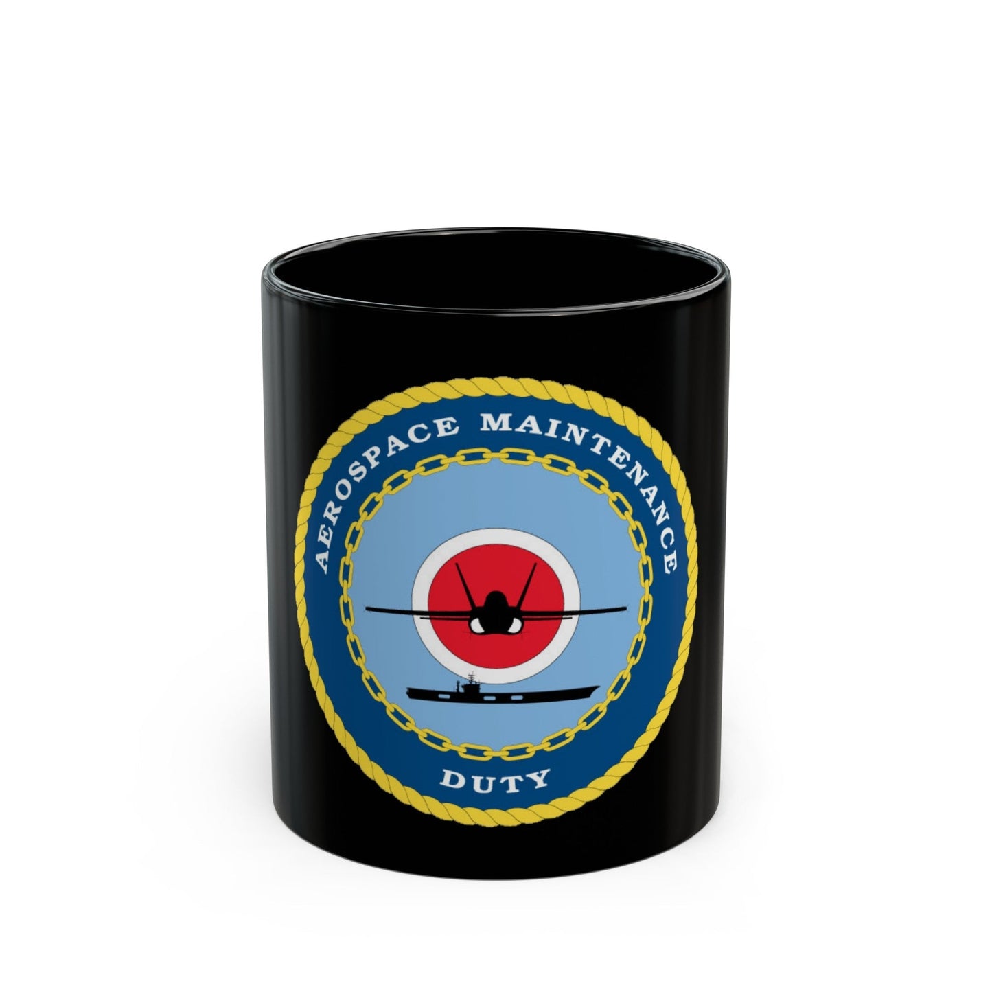 Aerospace Maintenance Duty (U.S. Navy) Black Coffee Mug-11oz-The Sticker Space